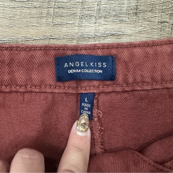 Angel Kiss Rust Mini Skirt with Zipper - Picture 2 of 3